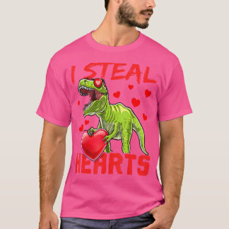 Ik steel harten Valentijnsdag T Rex dinosaurus Shi T-shirt