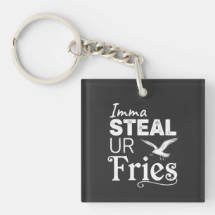 Ik steel je frietjes Zeemeeuw Sleutelhanger