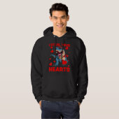 Ik steel je hart T-Rex Lover Dinosaur Valentijn Hoodie (Voorkant volledig)