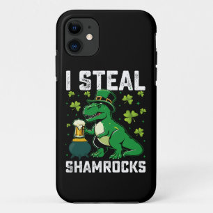 Ik steel klavertjes T Rex dinosaurus St. Patrick's Case-Mate iPhone Case