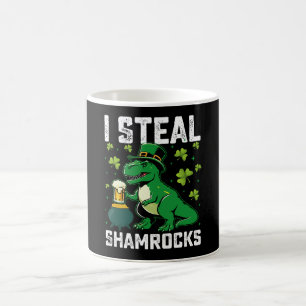 Ik steel klavertjes T Rex dinosaurus St. Patrick's Koffiemok
