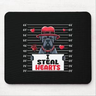 Ik steel schattige harten Valentijnsdag Cane Corso Muismat