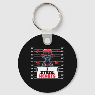 Ik steel schattige harten Valentijnsdag Cane Corso Sleutelhanger