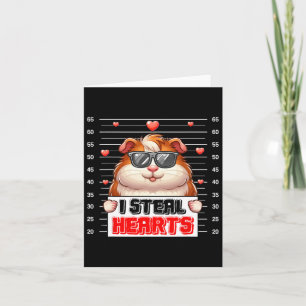 Ik steel schattige harten valentijnsdag cavia zonn kaart