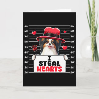 Ik steel schattige harten Valentijnsdag Papillon H Kaart