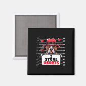 Ik steel schattige harten Valentijnsdag Pit Bull e Magneet (Voorkant / Achterkant)