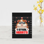 Ik steel Schattigee harten Valentijn cavia sungles Kaart (Gele Bloem)