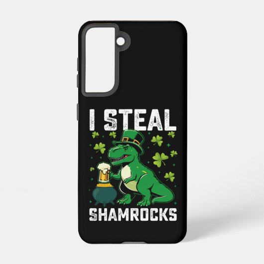 Ik steel Shamrocks T Rex Dinosaurus St Patrick's D Samsung Galaxy Hoesje (Achterkant)
