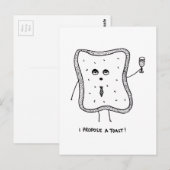 Ik stel een Toast voor Briefkaart (Voorkant / Achterkant)