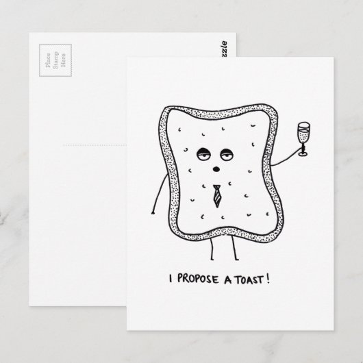 Ik stel een Toast voor Briefkaart (Voorkant / Achterkant)