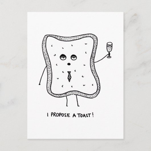 Ik stel een Toast voor Briefkaart (Voorkant)