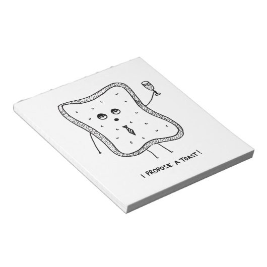 Ik stel een Toast voor Notitieblok (Schuin)