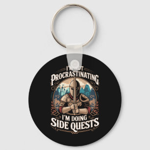 Ik stel het niet uit Funny Side Quests Gamer 3 Sleutelhanger