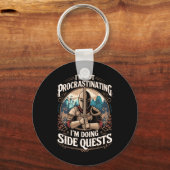 Ik stel het niet uit Funny Side Quests Gamer 3 Sleutelhanger (Voorkant)