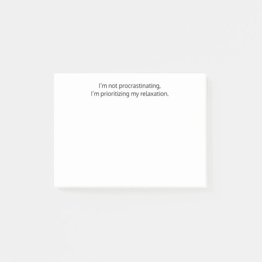 Ik stel het niet uit, Grappig, Geestig, Op maat Post-it® Notes (Voorkant)