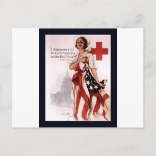 Ik stel je voor om samen te werken in het Rode Kru Briefkaart
