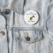 Ik stel langzamer in werking dan een schildpad, ronde button 5,7 cm (In situ)
