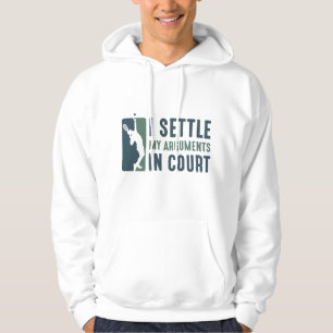 Ik stel mijn argumenten in de rechtbank vast hoodie
