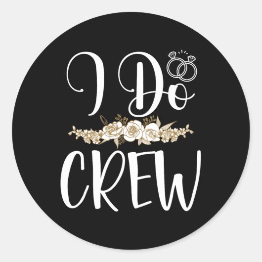 Ik stel Ring Wedding Bride Groom Marry Bridal Ba Ronde Sticker (Voorkant)