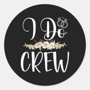 Ik stel Ring Wedding Bride Groom Marry Bridal Ba Ronde Sticker