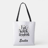 Ik stel Witch Standards Custom Halloween Canvas ta Tote Bag (Achterkant)