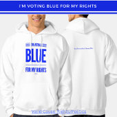 Ik stem Blauwe Democraat Hoodie