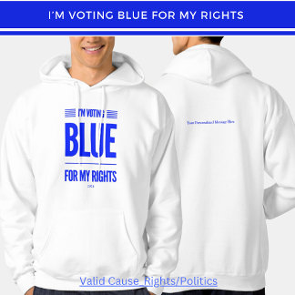 Ik stem Blauwe Democraat Hoodie