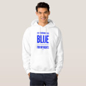 Ik stem Blauwe Democraat Hoodie (Voorkant volledig)