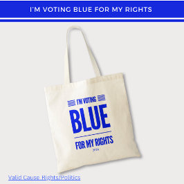 Ik stem Blauwe Democraat Tote Bag