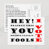 Ik stem! briefkaart (Voorkant / Achterkant)