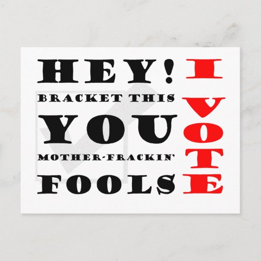 Ik stem! briefkaart (Voorkant)