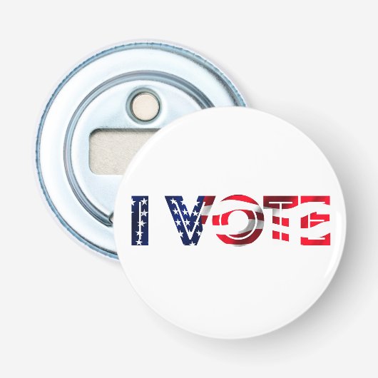 Ik stem button flesopener (Voorkant)