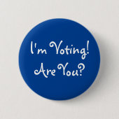 Ik Stem! Doe Jij Mee? Ronde Button 5,7 Cm (Voorkant)