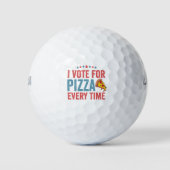 Ik stem elke keer op pizza als President Golfballen (Voorkant)