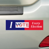 Ik stem elke verkiezing bumpersticker (Op auto)
