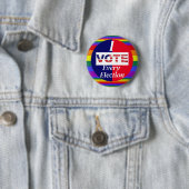 Ik stem elke verkiezing pride kleuren ronde button 5,7 cm (In situ)
