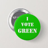 Ik stem GREEN! Stemmen voor Planet Ronde Button 5,7 Cm (Voorkant /achterkant)
