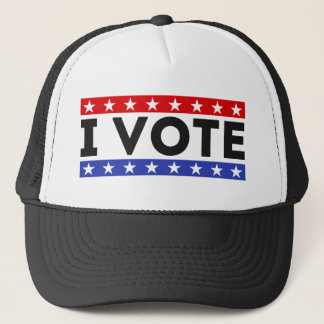 Ik stem je stem, je stem, je patriottische kiezer trucker pet