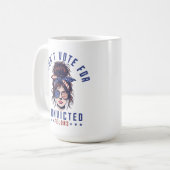 Ik stem niet op veroordeelde misdadigers koffiemok (Voorkant links)