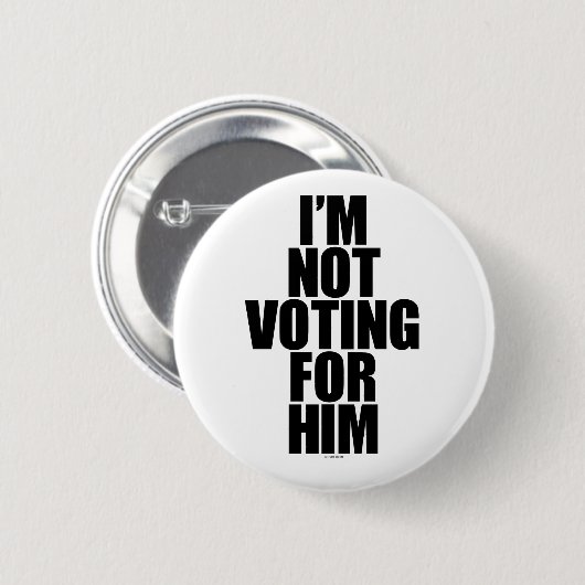 Ik stem niet voor hem ronde button 5,7 cm (Voorkant /achterkant)