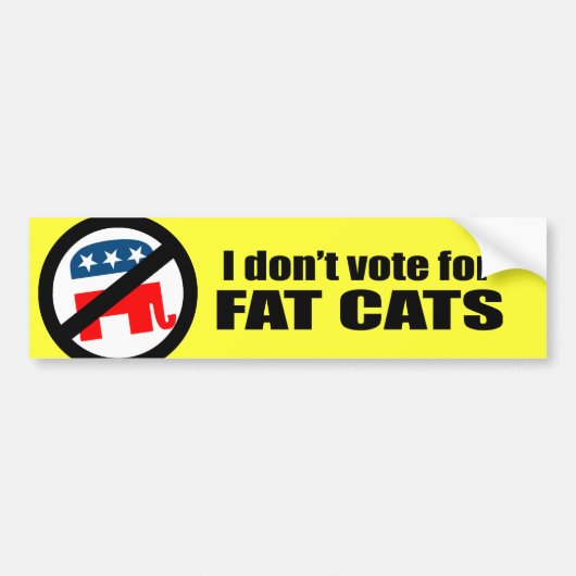 Ik stem niet voor VETCATS Bumpersticker (Voorkant)