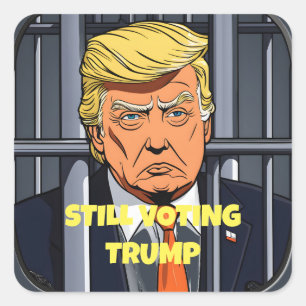 Ik stem nog steeds op Trump Vierkante Sticker