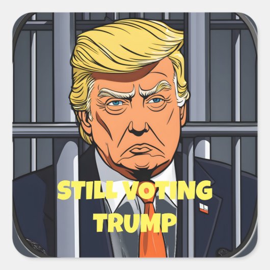 Ik stem nog steeds op Trump Vierkante Sticker (Voorkant)