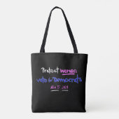 Ik stem om onze zussen te beschermen! Schoudertas Tote Bag (Achterkant)