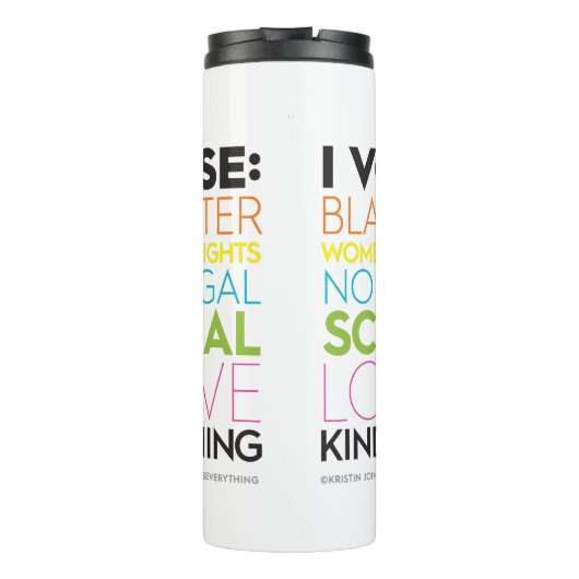 Ik stem omdat.. Kindheid is alles Thermosbeker (Achterkant)