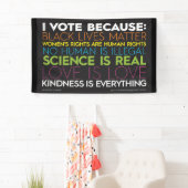 Ik stem omdat.. Kindness is Alles-banner Spandoek (Insitu)