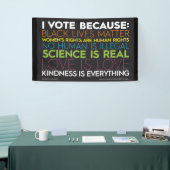 Ik stem omdat.. Kindness is Alles-banner Spandoek (Beurs)