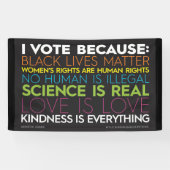 Ik stem omdat.. Kindness is Alles-banner Spandoek (Horizontaal)
