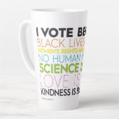 Ik stem omdat.. Kindness is alles-latte Mok (Linkerhoek)
