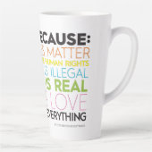 Ik stem omdat.. Kindness is alles-latte Mok (Rechts)